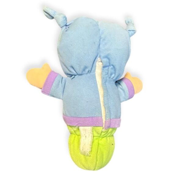 VINTAGE PLAYSKOOL Gloworm Light-Up Plush Blue & Green Working 12” - Picture 2 of 4